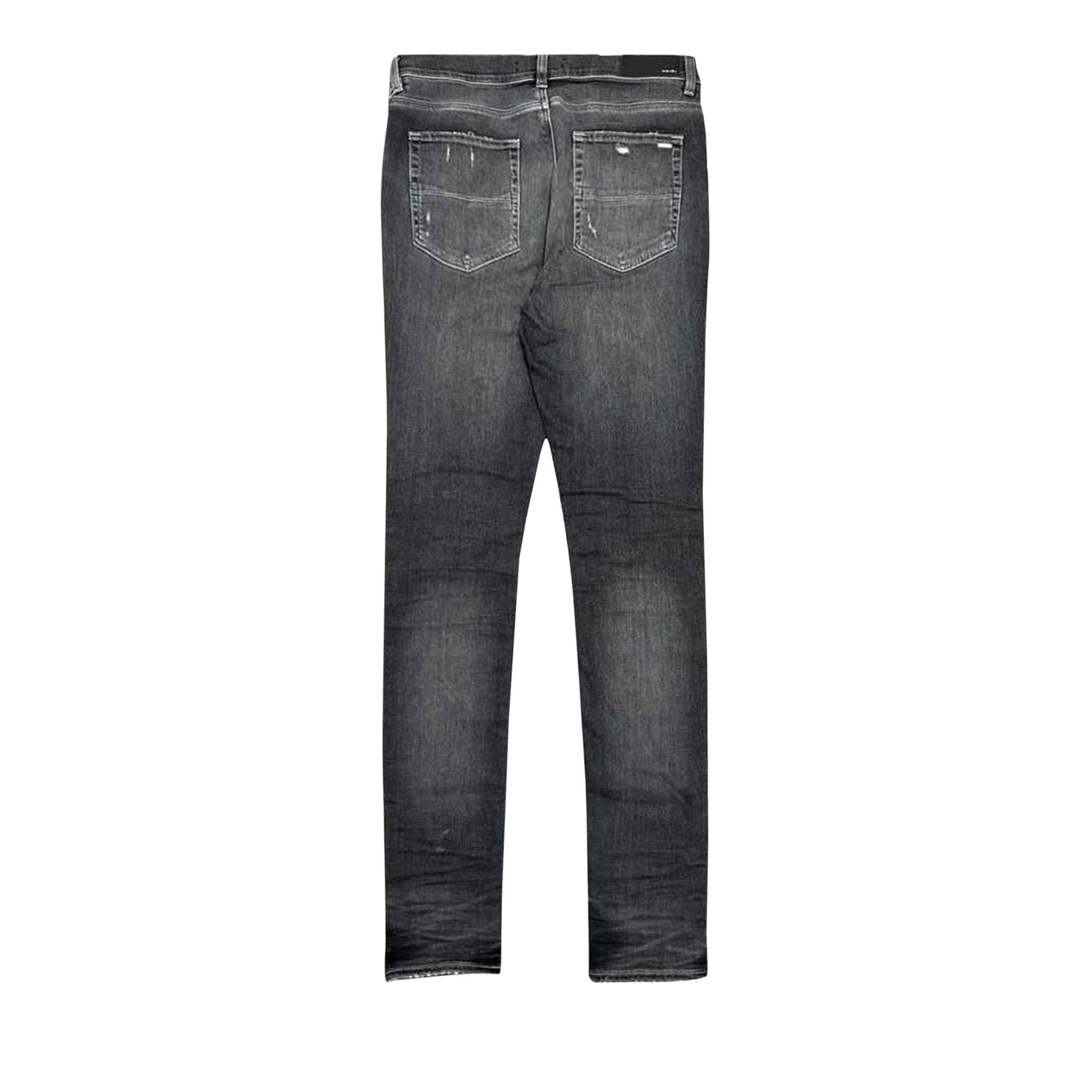 Amiri Mx1 Leather Skinny Jean in Storm Grey | FWRD