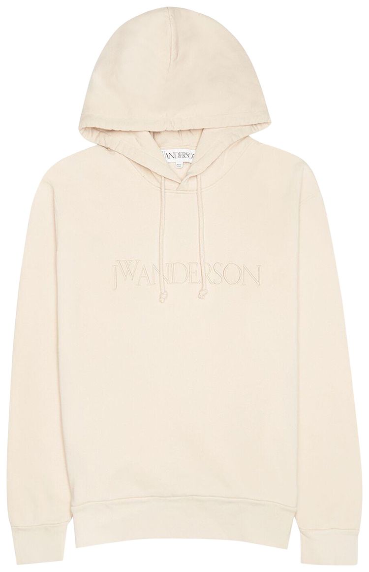 JW Anderson Embroidered Logo Hoodie Beige