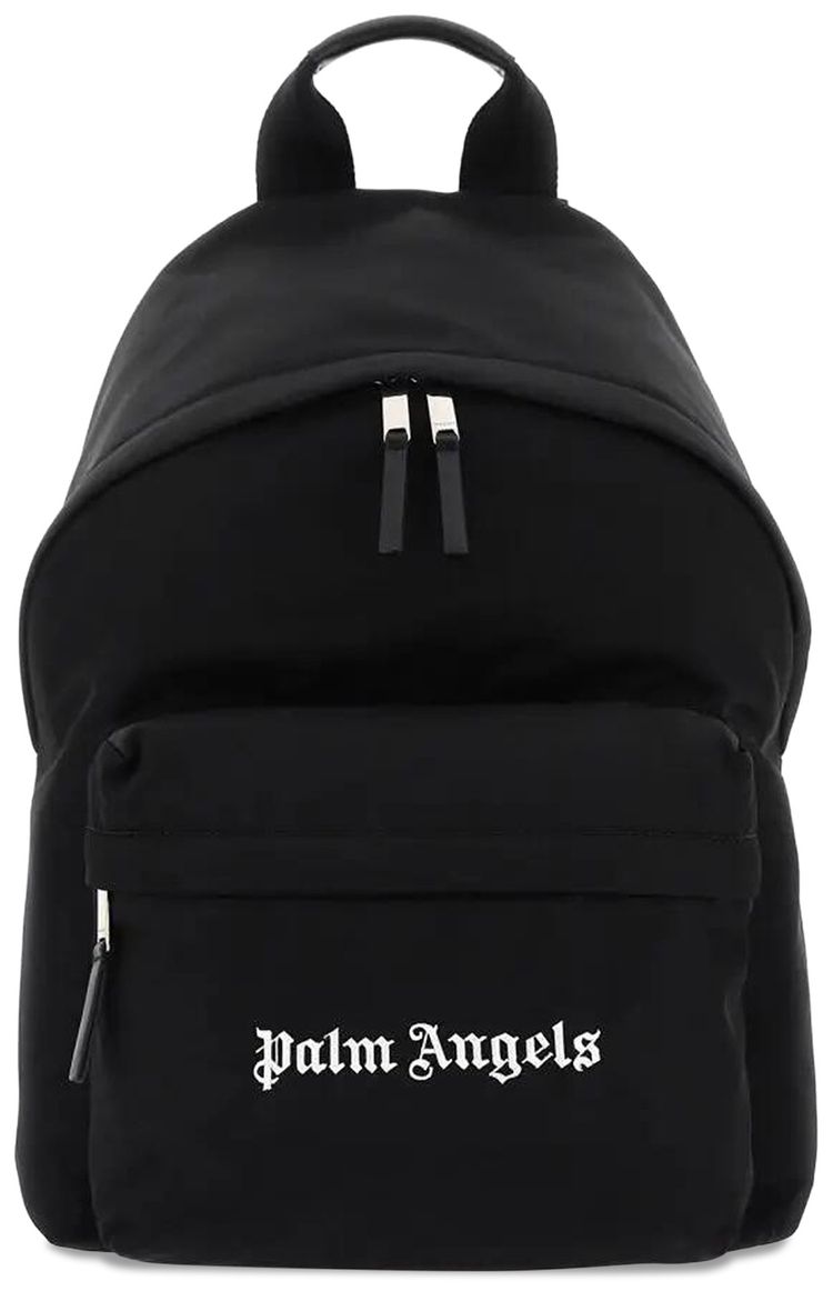 Palm Angels Nylon Logo Backpack BlackWhite