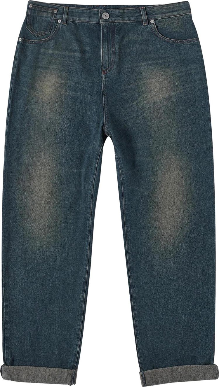 Balmain Vintage Straight Leg Jeans Navy