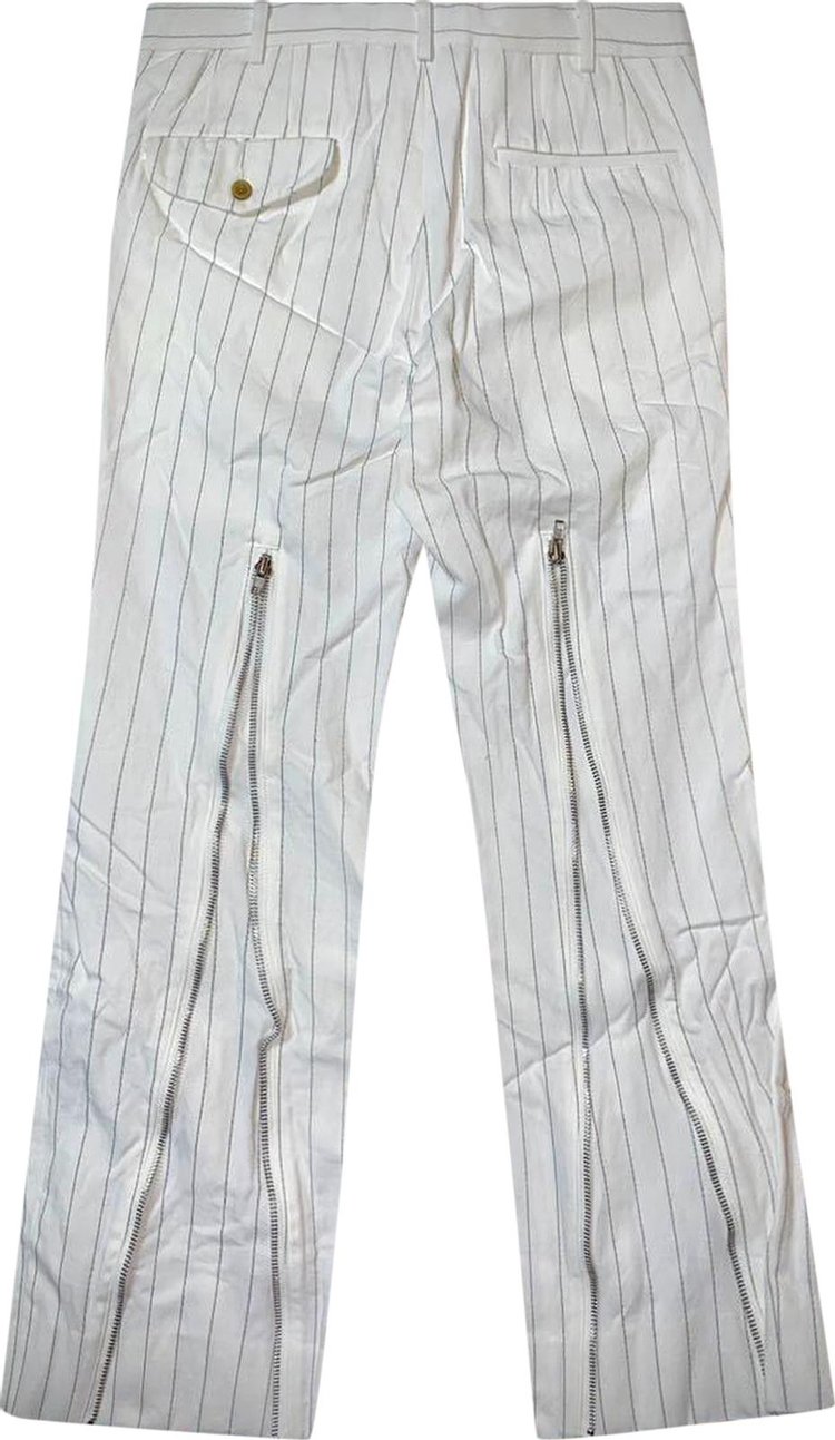 Comme des Garcons Homme Plus Slim Fit Zip Trousers White