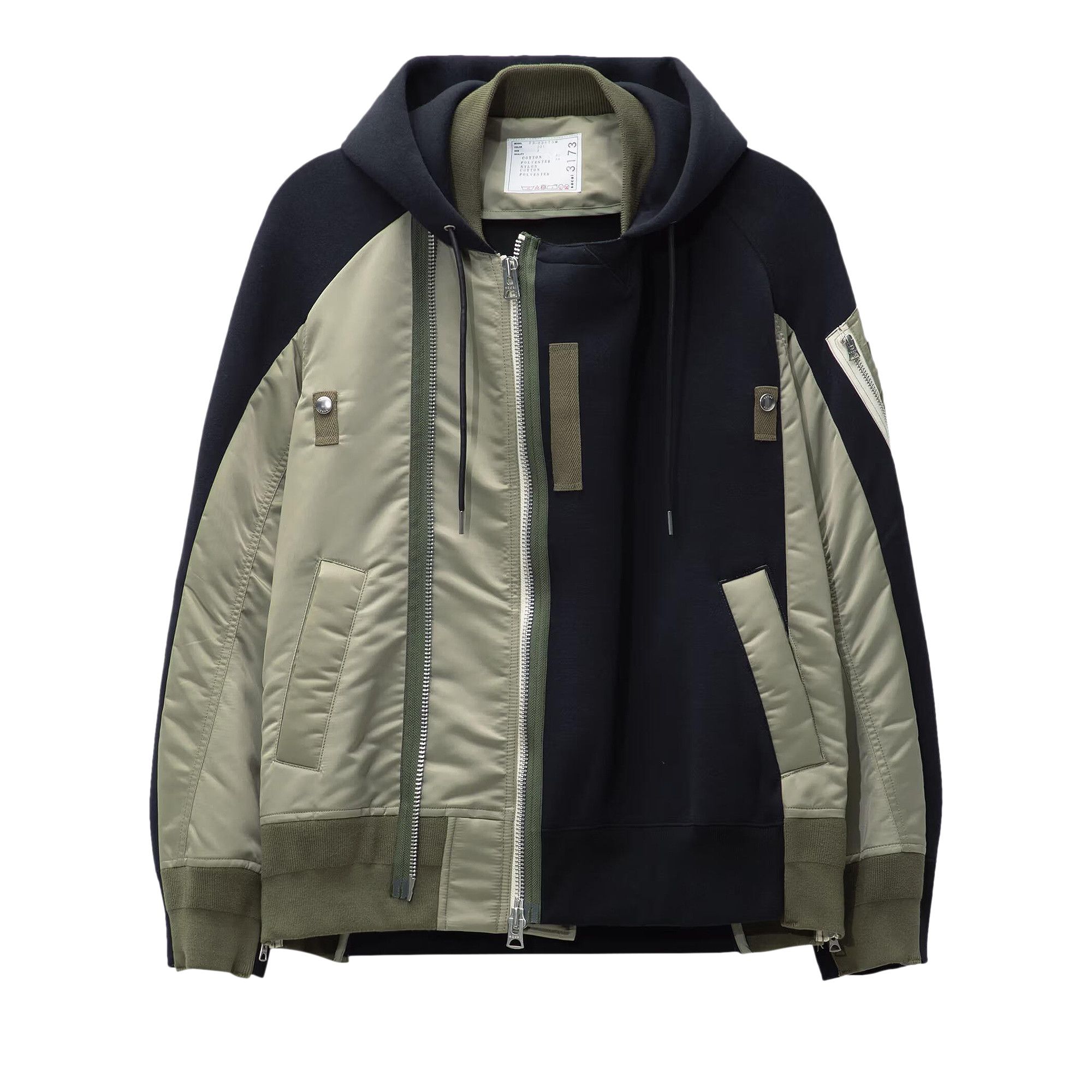 Buy Sacai Sponge Sweat Blouson 'Navy' - 23 03173M | GOAT