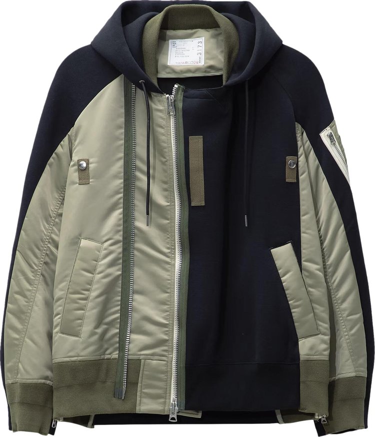 Sacai Sponge Sweat Blouson Navy