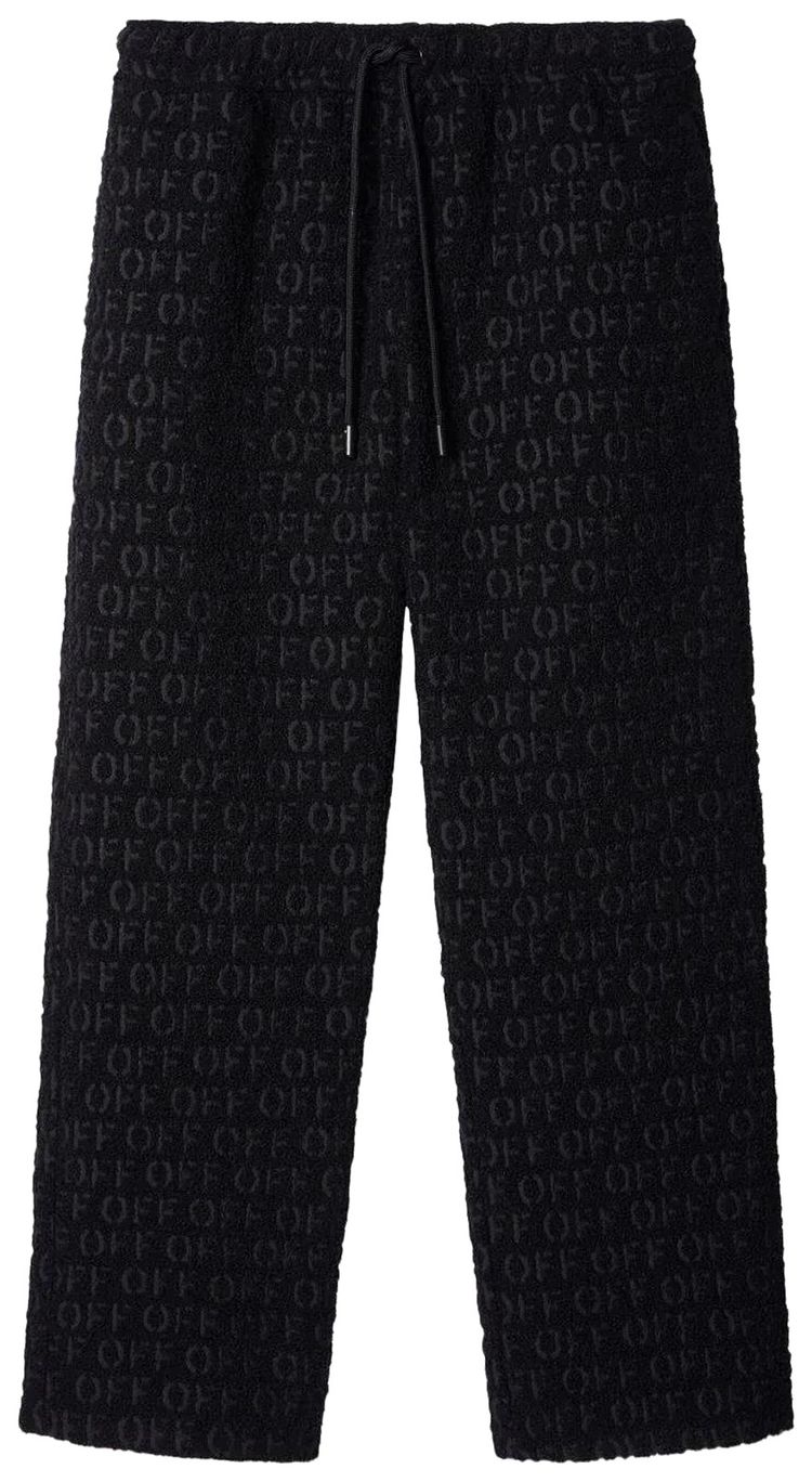 Off White Off All Over Boucle Casual Pant Black