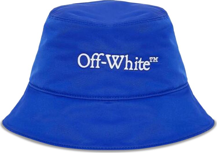 Off White Reversible Bookish Bucket Hat Dark BlueWhite