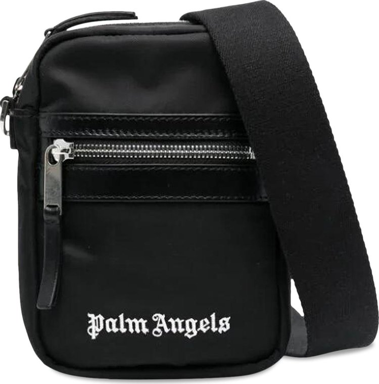 Palm Angels Logo Crossbody Bag BlackWhite