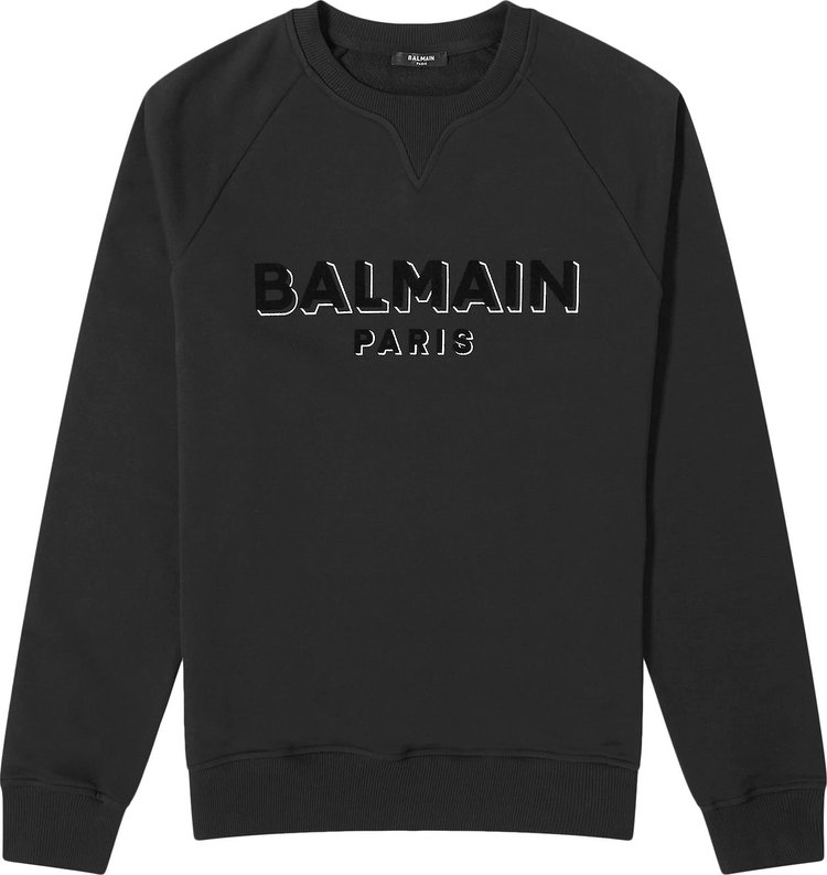 Balmain Logo Sweatshirt BlackBlackSilver