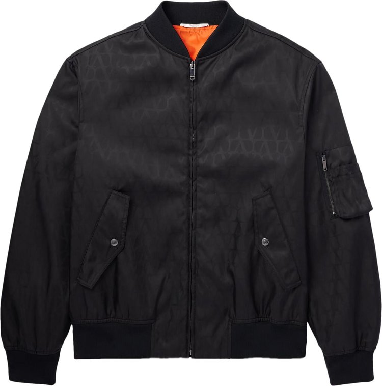 Valentino Garavani Toile Iconographe Light Bomber Black