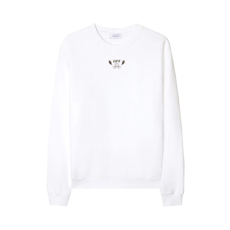 Off White Bandana Embroidered Sweatshirt White