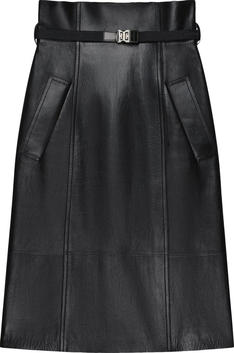 Givenchy High Waisted Wrap Skirt Black