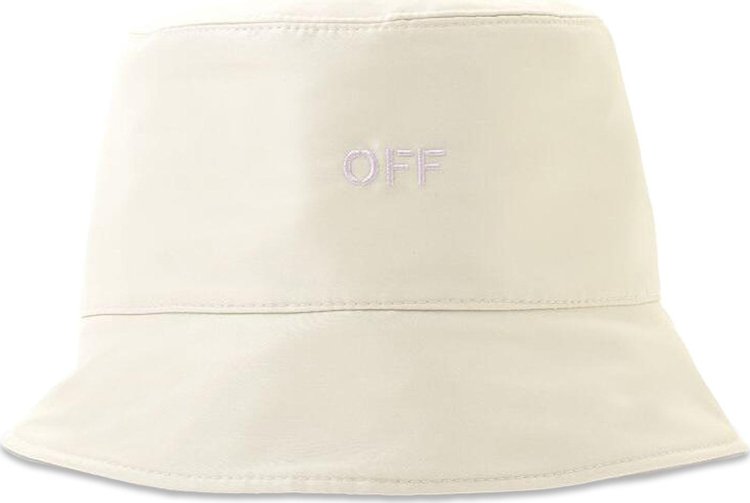 Off White Reversible Off Stamp Bucket Hat Beige