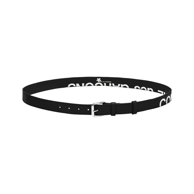 Comme des Garcons Huge Logo Belt Black