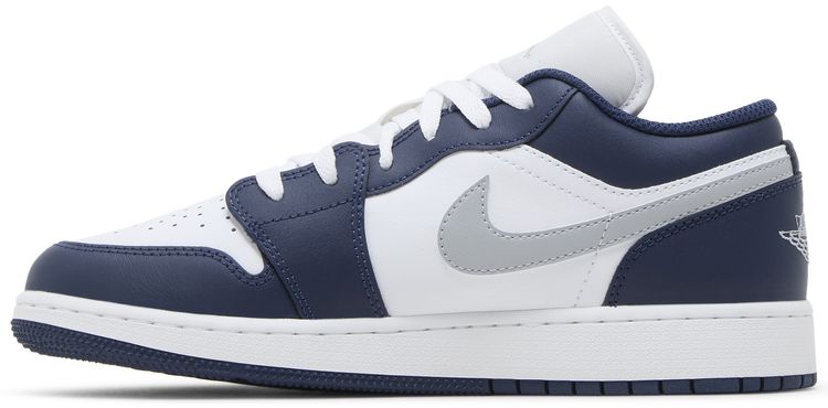 Air Jordan 1 Low GS Midnight Navy Wolf Grey
