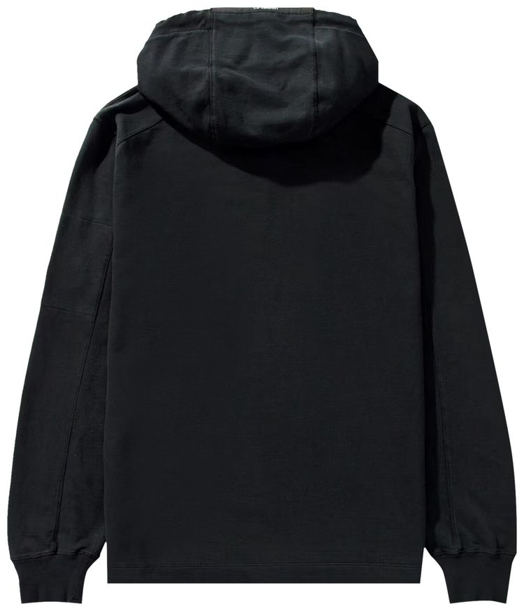 CP Company Logo Patch Hoodie Black