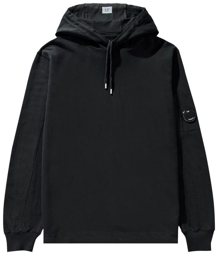 CP Company Logo Patch Hoodie Black