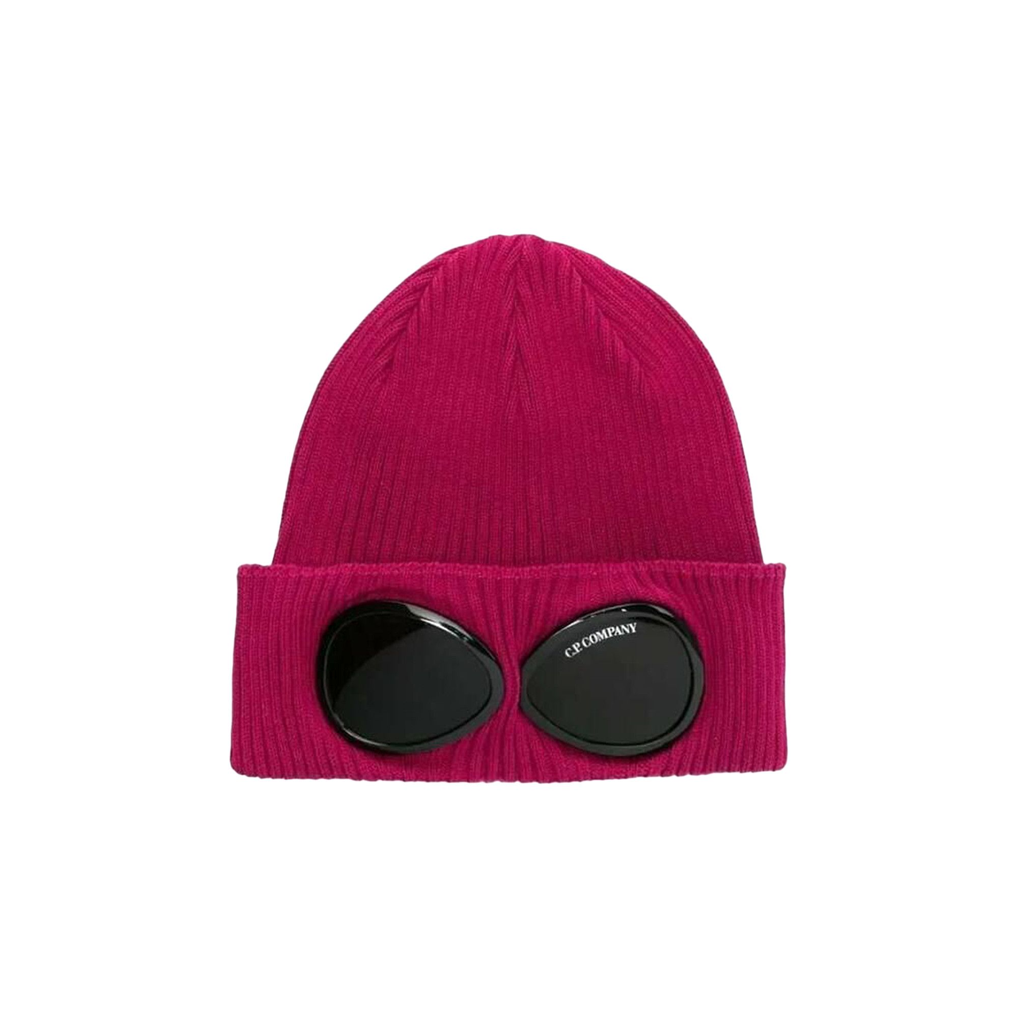 Buy C.P. Company Goggles Detail Ribbed Beanie Red Bud 16CMAC016A 000727A 577 GOAT CA