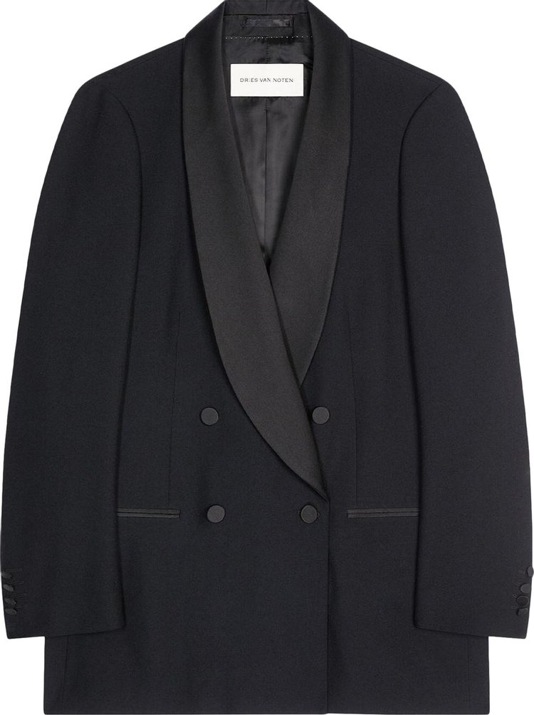 Dries Van Noten Blinker Tux Blazer Black