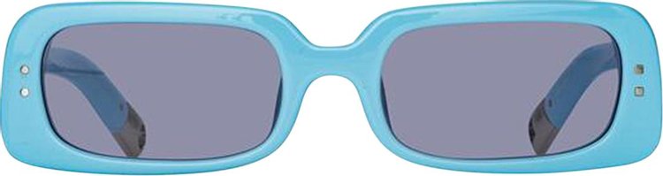 Jacquemus Azzurro Rectangular Sunglasses Light BlueSilverLight Grey