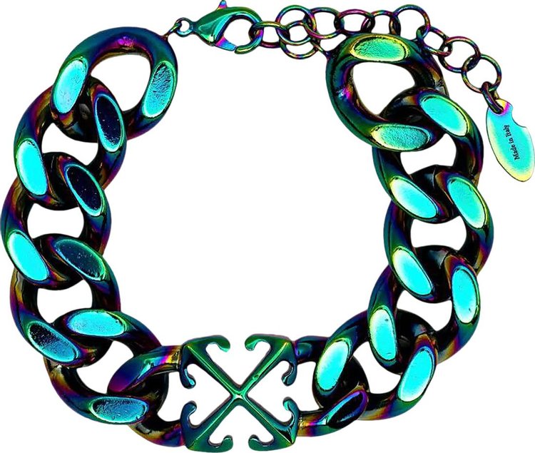 Off White Arrow Chain Bracelet Iridescent