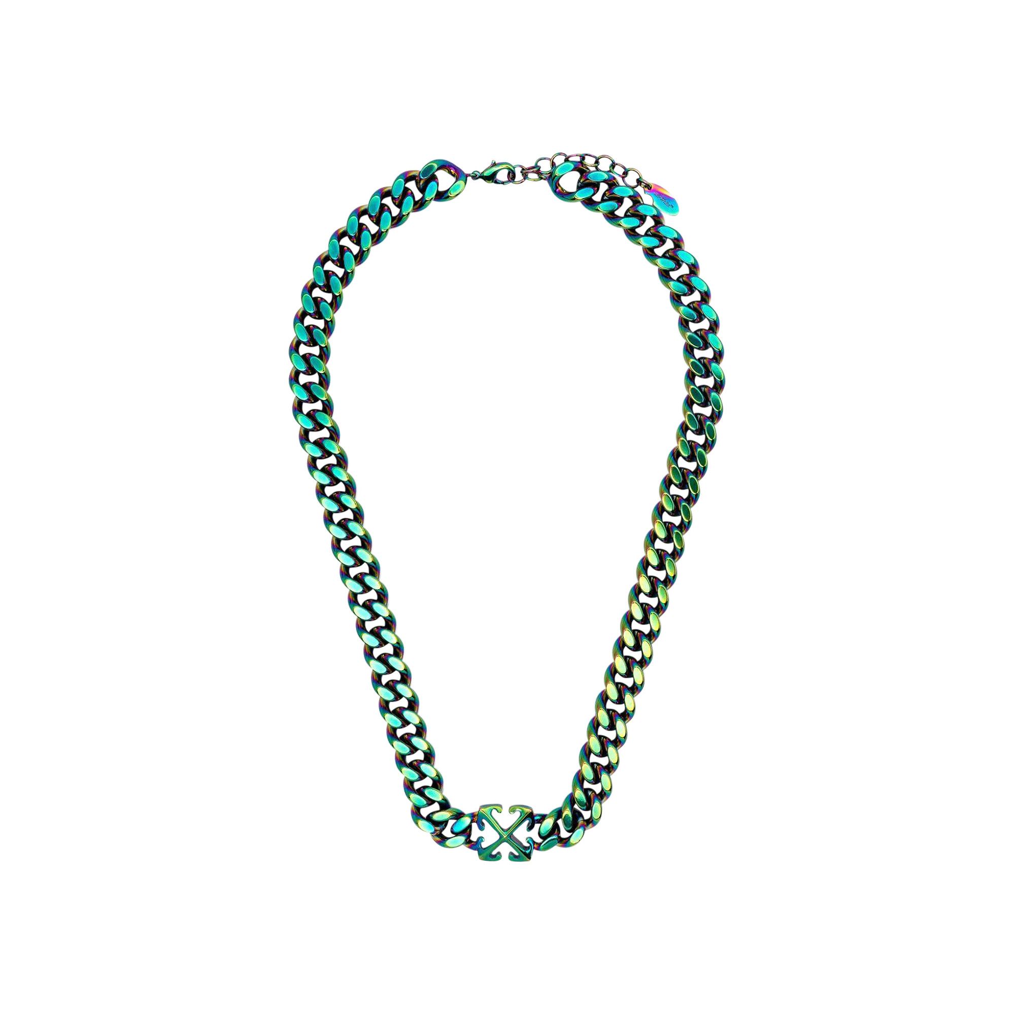 Buy Off-White Arrow Chain Necklace 'Iridescent