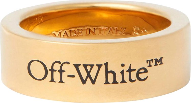 Off White Logo Ring Gold