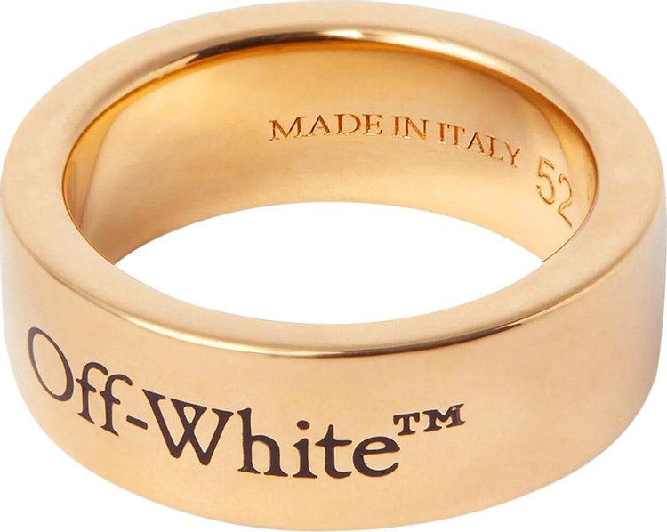 Off White Logo Ring Gold