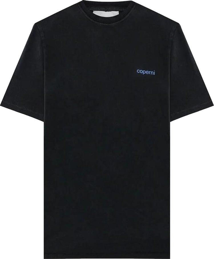 Coperni Washed Logo Boxy T shirt BlackBlue