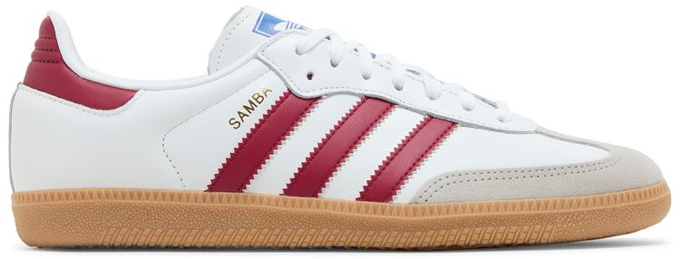 Adidas Samba OG J White Collegiate Burgundy Gum