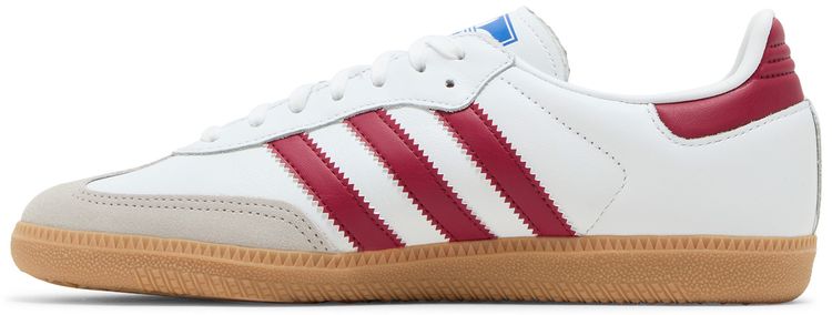 Adidas Samba OG J White Collegiate Burgundy Gum