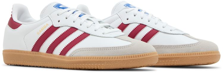 Adidas Samba OG J White Collegiate Burgundy Gum