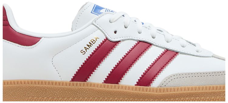 Adidas Samba OG J White Collegiate Burgundy Gum
