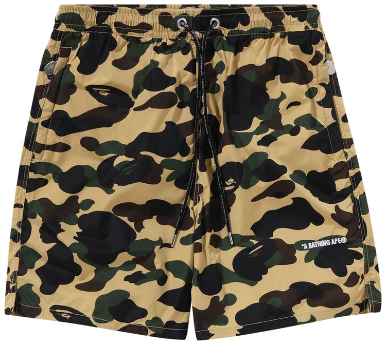 BAPE 1st Camo Beach Shorts Yellow