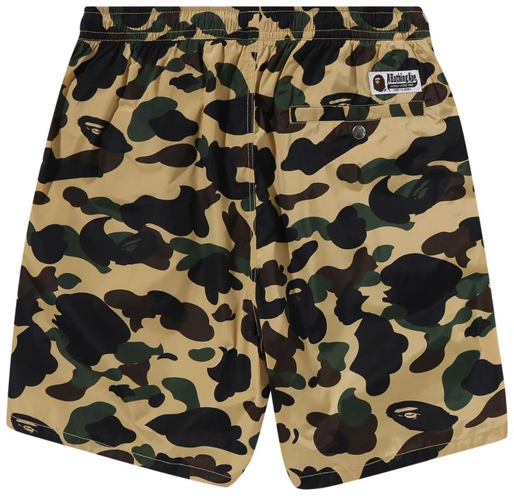 BAPE 1st Camo Beach Shorts Yellow