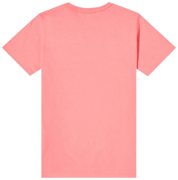 Comme des Garcons PLAY Basic Heart Logo T Shirt Pink