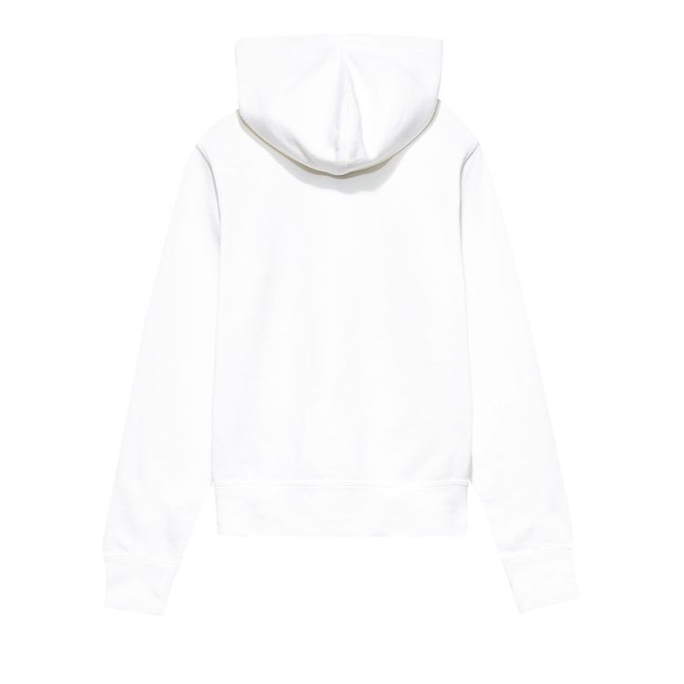 Comme des Garcons PLAY Heart Logo Zip Up Hooded Sweatshirt White