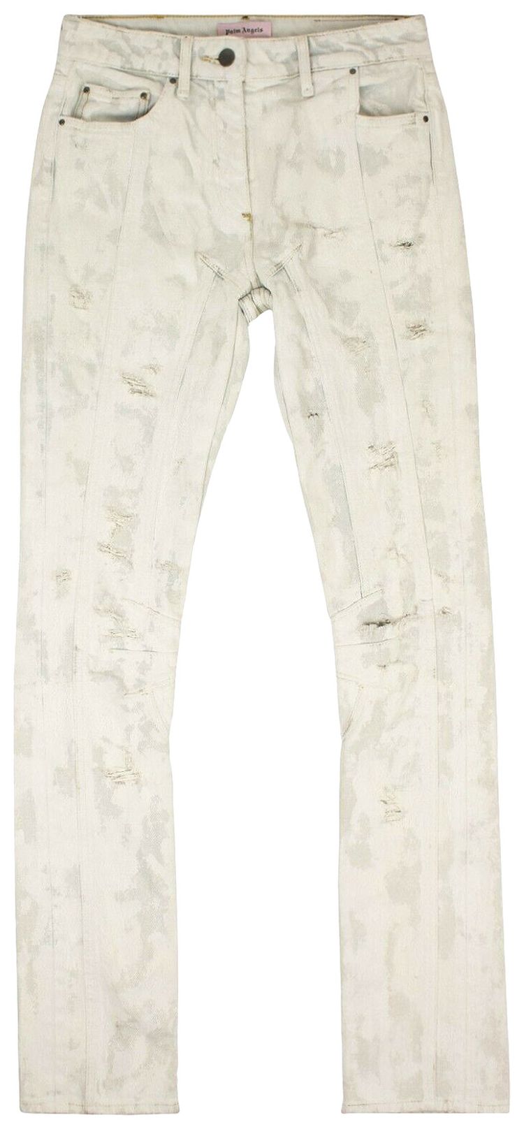 Palm Angels Tie Dye Distressed Jeans BlueWhite