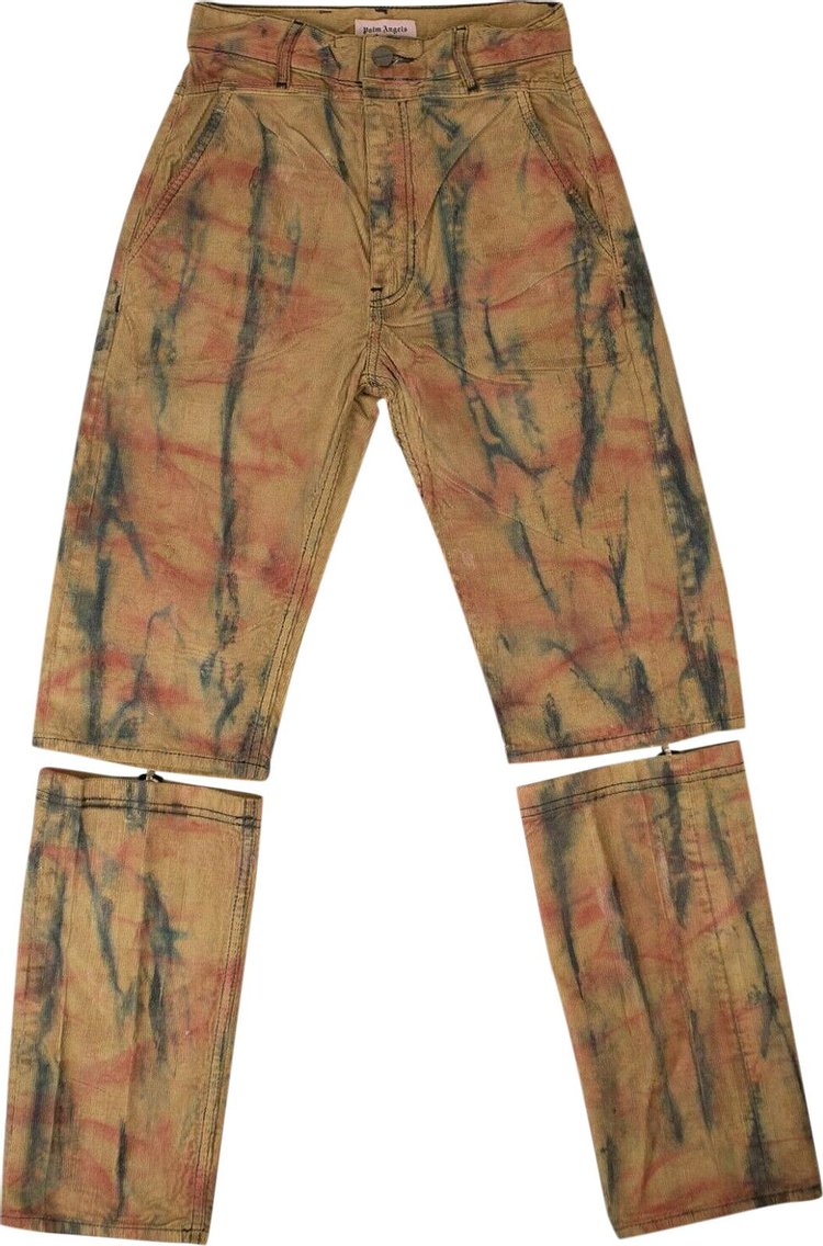 Palm Angels Tie Dye Corduroy Pants Yellow