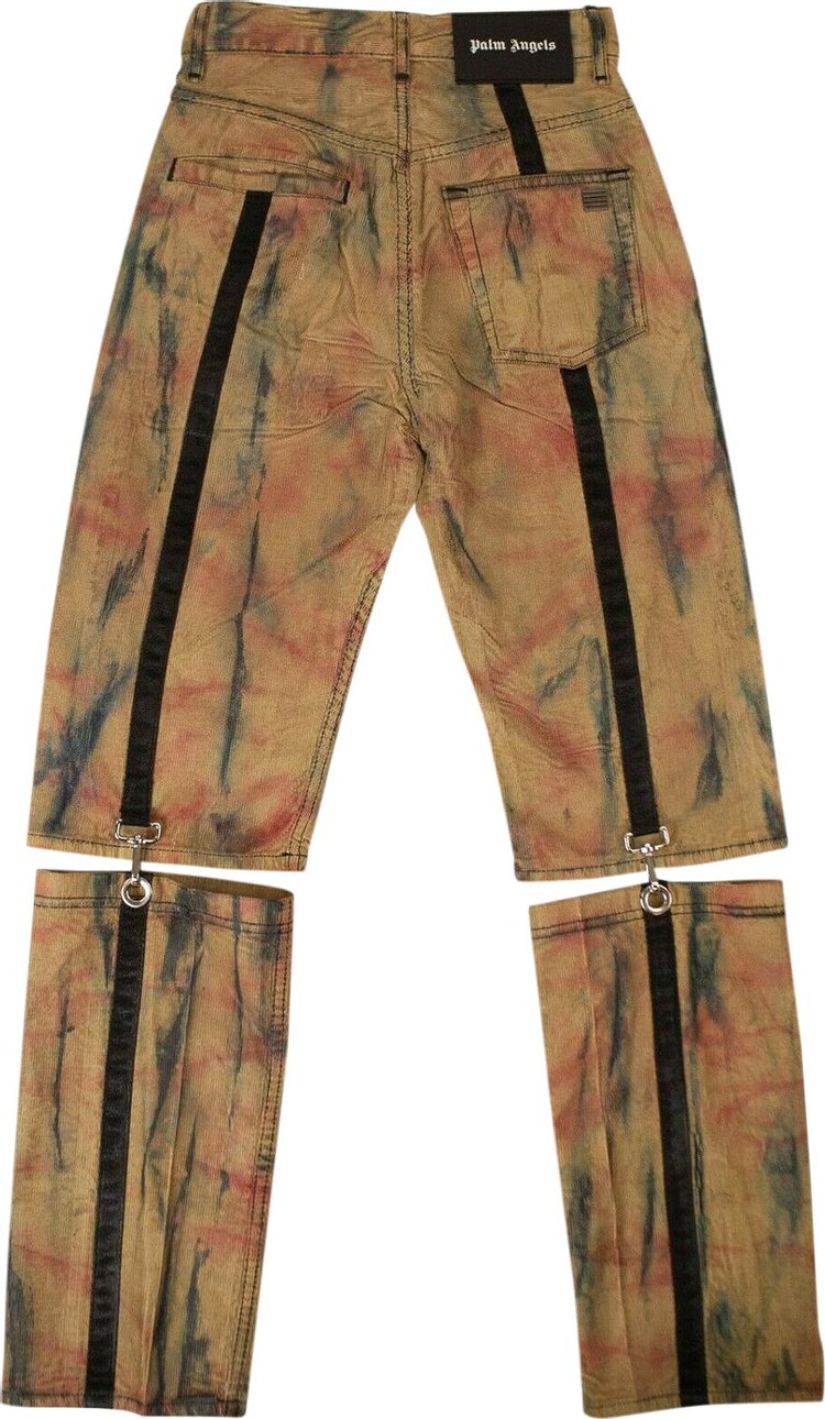 Palm Angels Tie Dye Corduroy Pants Yellow