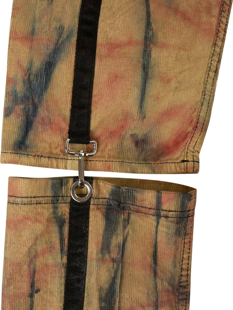 Palm Angels Tie Dye Corduroy Pants Yellow