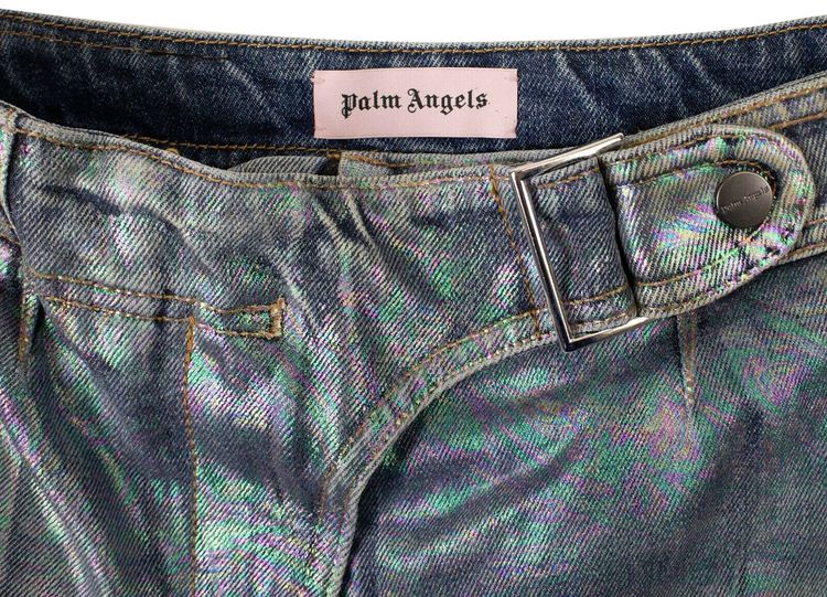 Palm Angels Metallic Jeans Blue