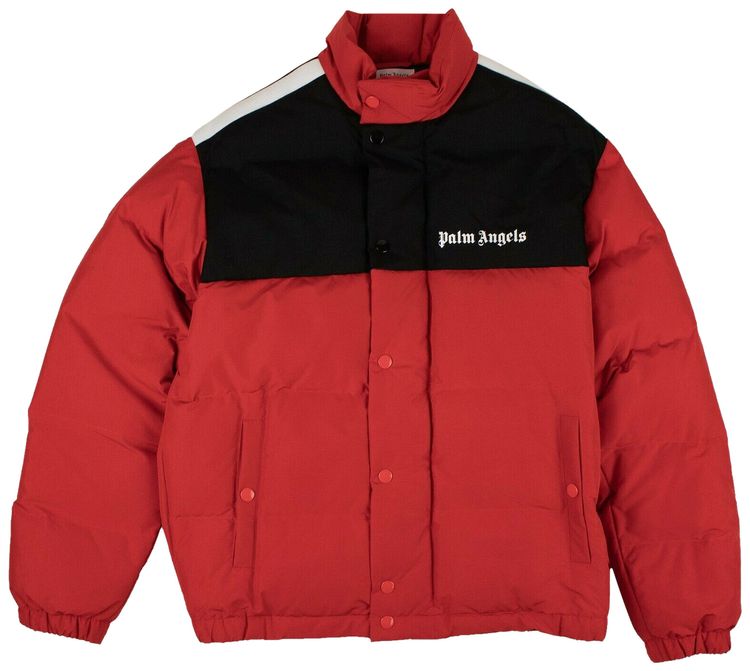 Palm Angels Padded Logo Print Jacket RedBlack