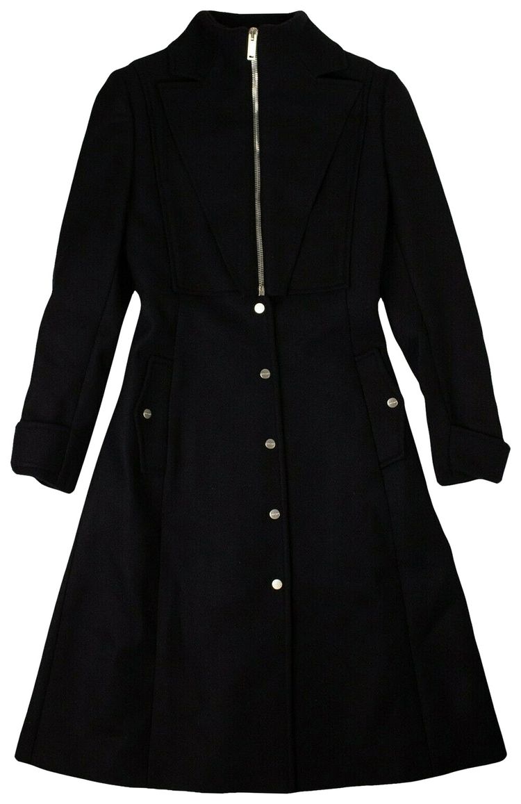 Palm Angels Wool Waisted Coat Black