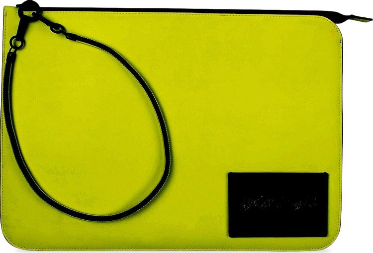 Palm Angels Logo Patch Pouch Neon Yellow