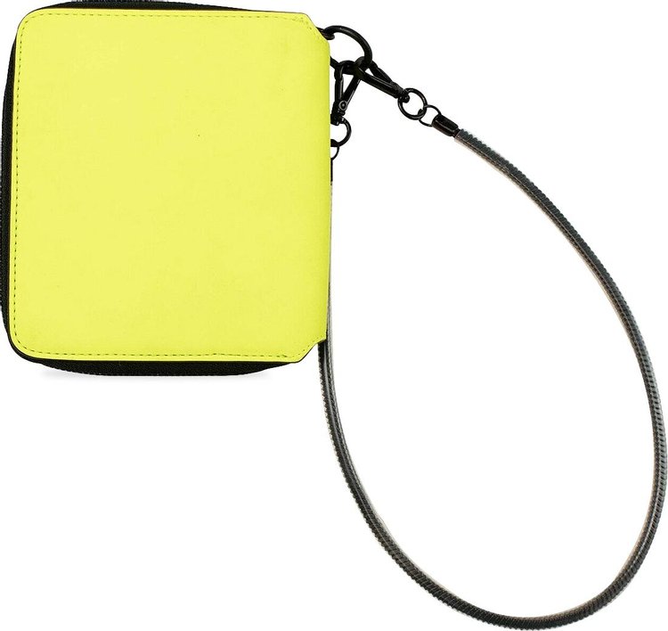 Palm Angels Zip Around Wallet Neon Yellow