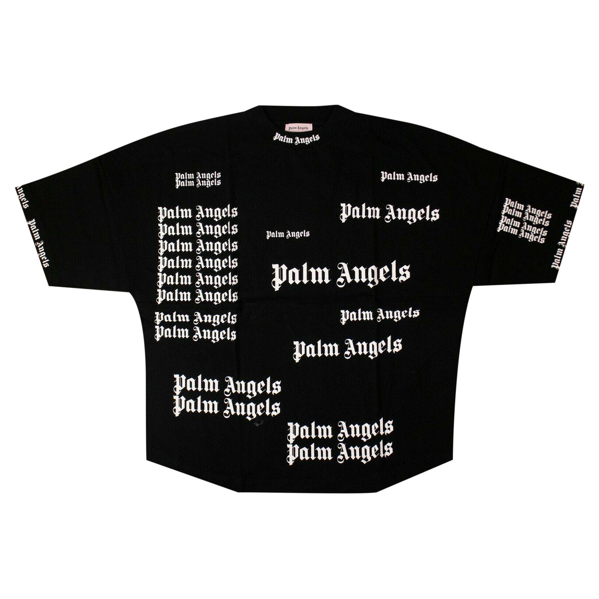 Buy Palm Angels Multi Logo Short-Sleeve T-Shirt 'Black Buy Palm Angels Multi Logo Short-Sleeve T-Shirt 'Black