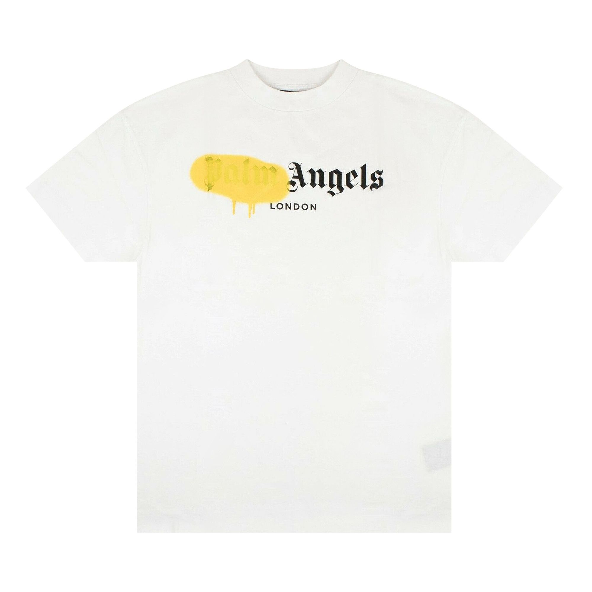Buy Palm Angels Spray Logo T-Shirt 'White' - PMAA001T20JER0050118