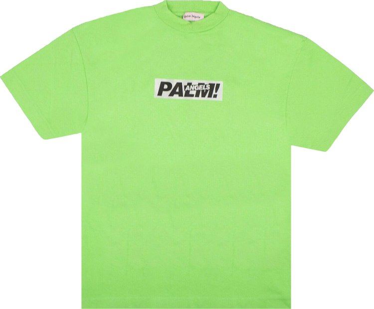 Palm Angels Logo Short Sleeve T Shirt Green