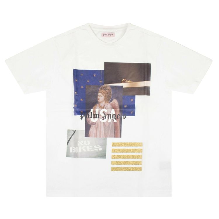 Palm Angels Graphic Print Short Sleeve T Shirt White