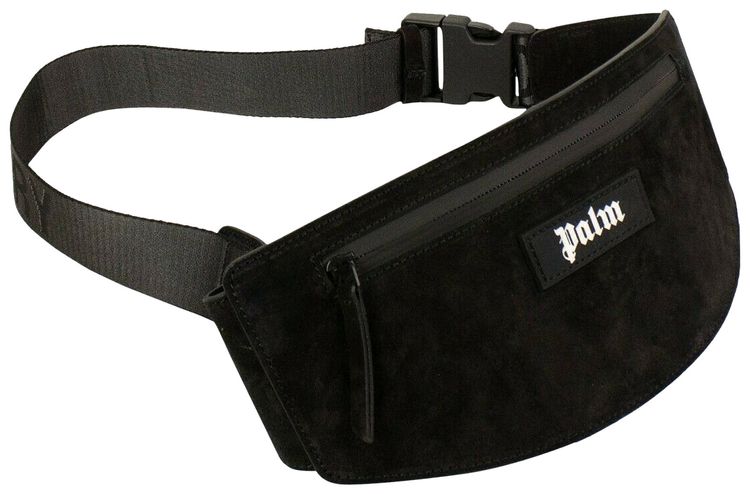 Palm Angels Suede Fanny Pack Bag Black