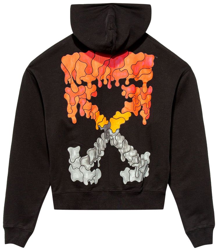 Off White Marker Over Hoodie BlackRed